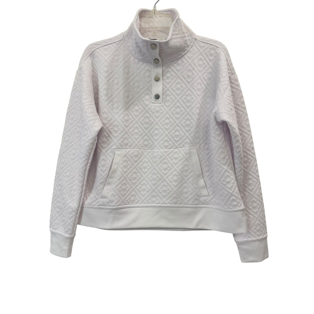 Tommy Bahama Everyday Active Quilted Pullover‎ Top Button Collar
